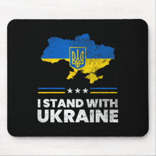 I Stand With Ukraine Flag - Ukrainian Flag - Ukrai Mouse Mat