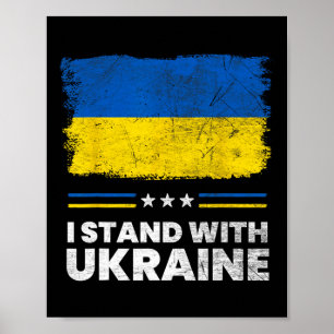 I Stand With Ukraine Flag - Ukrainian Flag - Ukrai Poster