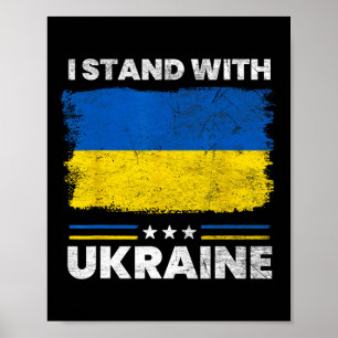 I Stand With Ukraine Flag - Ukrainian Flag - Ukrai Poster