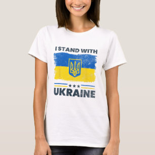I Stand With Ukraine Flag - Ukrainian Flag - Ukrai T-Shirt