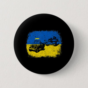 I Stand With Ukraine Fun Ukrainian Farmer Steals T 6 Cm Round Badge