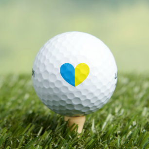 I Stand With Ukraine Heart Golf Balls