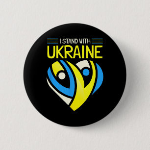 I Stand With Ukraine I Stand For Peace Anti-war Uk 6 Cm Round Badge
