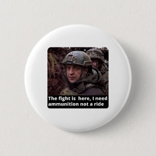 I Stand with Ukraine, I Stand with Zelensky 6 Cm Round Badge