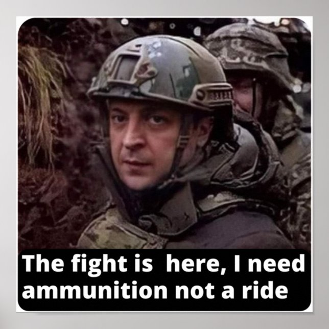 I Stand with Ukraine, I Stand with Zelensky Poster (Front)