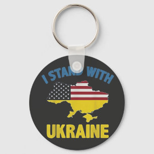 I Stand with Ukraine Key Ring