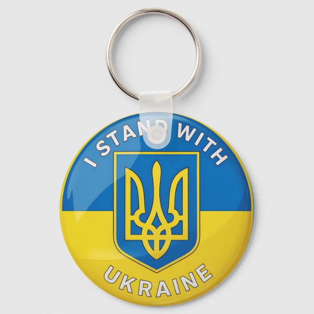 i stand with Ukraine Key Ring (Front)