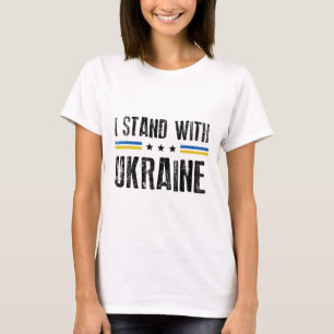 I Stand With Ukraine Lines Ukrainian Support Men W T-Shirt