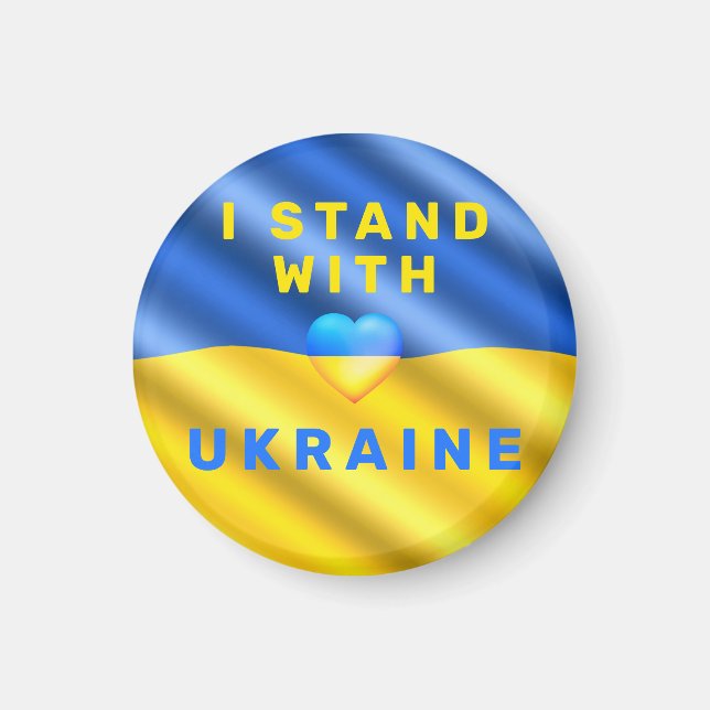 I Stand With Ukraine Magnet Support Freedom (Front)
