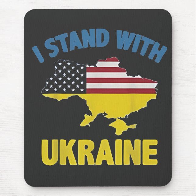 I Stand with Ukraine  Mouse Mat (Front)