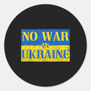 I Stand With Ukraine No War In Ukraine Support Ukr Classic Round Sticker