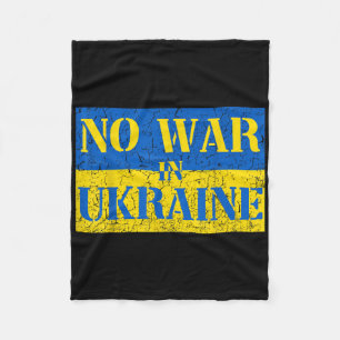 I Stand With Ukraine No War In Ukraine Support Ukr Fleece Blanket