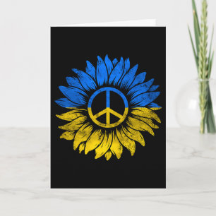 I Stand With Ukraine Peace Sunflower Ukraine Suppo Card