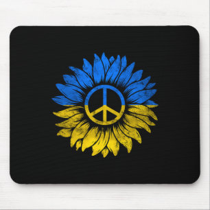 I Stand With Ukraine Peace Sunflower Ukraine Suppo Mouse Mat