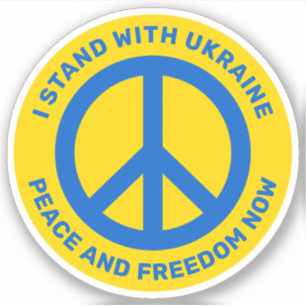 I stand with Ukraine peace symbol no to war