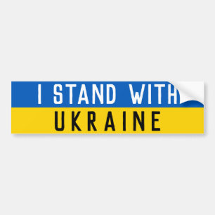 I Stand With Ukraine Political  Bumper Sticker