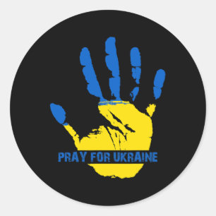 I Stand With Ukraine Pray For Ukraine Classic Round Sticker