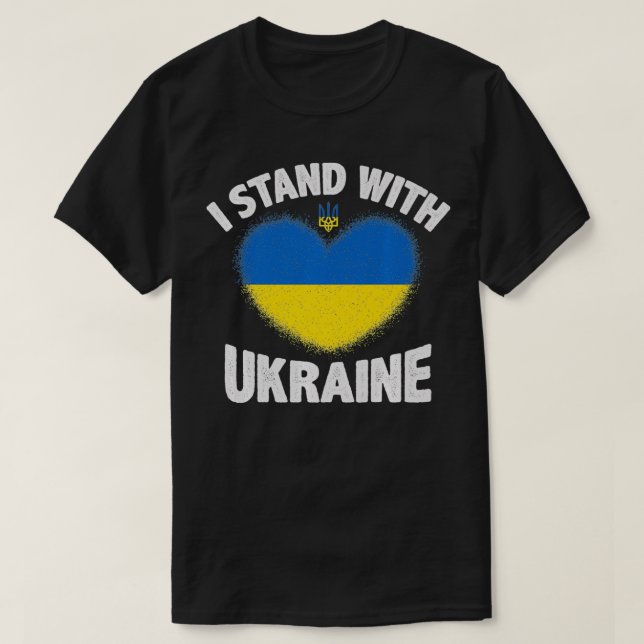 I Stand with Ukraine Premium  T-Shirt (Design Front)