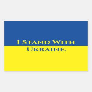 I STAND WITH UKRAINE Rectangle Stickers