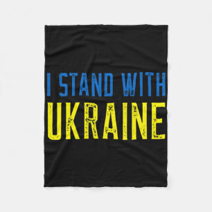 I Stand With Ukraine Shirt Support And Pray For Uk Fleece Blanket
