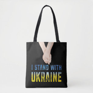 I Stand With Ukraine Shirt Support Ukraine Flag Tote Bag