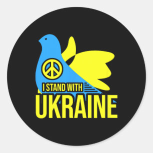 I Stand With Ukraine Shirt Ukraine Flag Volodymyr  Classic Round Sticker