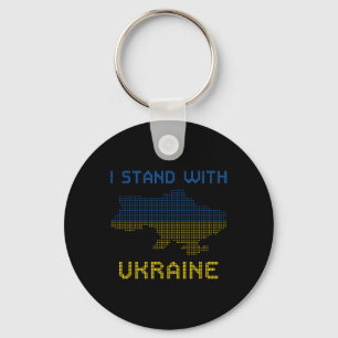 I Stand With Ukraine Shirt Ukraine Map Ukraine Fla Key Ring