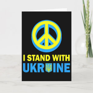 I Stand With Ukraine Shirt Ukrainian Flag No War I Card