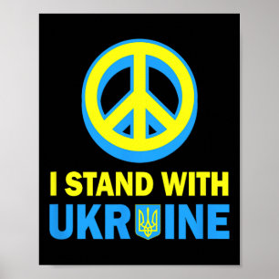I Stand With Ukraine Shirt Ukrainian Flag No War I Poster