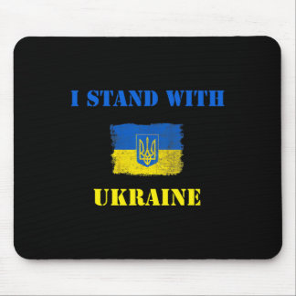 I Stand With Ukraine Shirt Ukrainian Flag Support Mouse Mat
