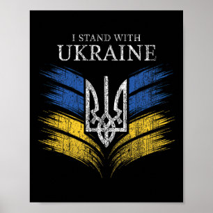 I Stand With Ukraine Show Support With This Ukrain Poster