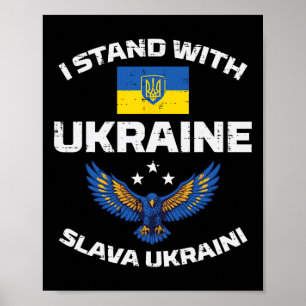 I Stand With Ukraine Slava Ukraini Ukrainian Men W Poster