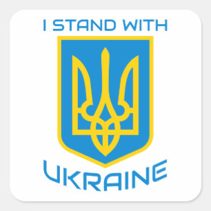 I Stand With Ukraine Square Sticker