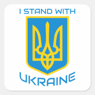 I Stand With Ukraine Square Sticker