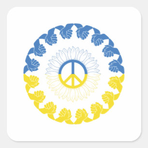 I Stand With Ukraine Square Sticker