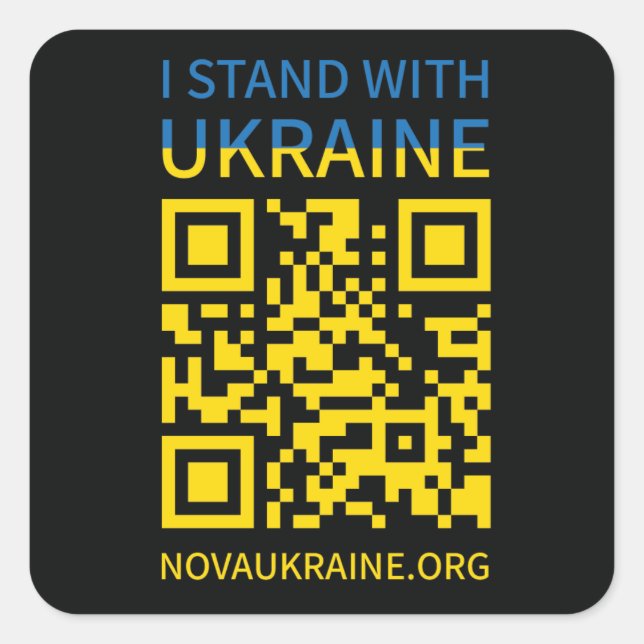 I Stand with Ukraine Stickers (Front)