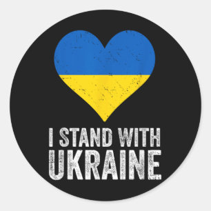 I Stand With Ukraine _ Stop Putin Stop War Support Classic Round Sticker