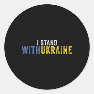 I Stand With Ukraine _ Stop Putin Stop War Support Classic Round Sticker