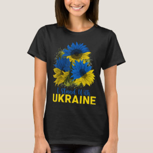 I Stand With Ukraine  Sunflower Flag Peace Free Uk T-Shirt