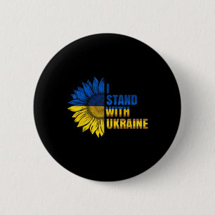 I Stand With Ukraine - Sunflower Support And Ukrai 6 Cm Round Badge
