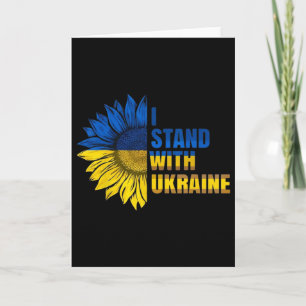 I Stand With Ukraine - Sunflower Support And Ukrai Card