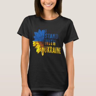 I stand with Ukraine. Sunflower symbol of Peace. T-Shirt