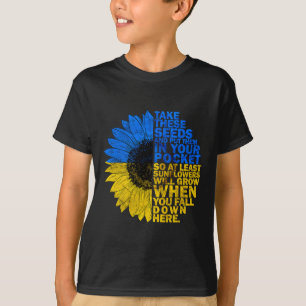 I Stand With Ukraine Sunflower Ukraine Flag Suppor T-Shirt