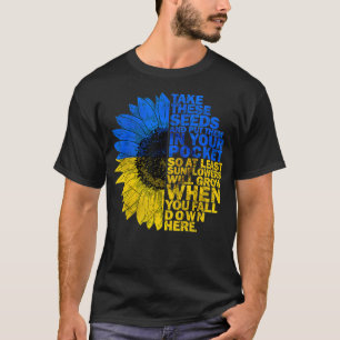 I Stand With Ukraine Sunflower Ukraine Flag Suppor T-Shirt