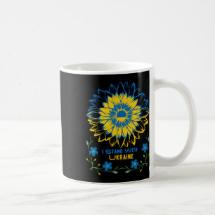 I Stand With Ukraine - Sunflower Ukrainian Flag  Coffee Mug