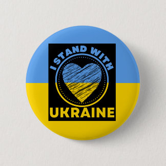 I STAND WITH UKRAINE - SUPPORT 6 CM ROUND BADGE