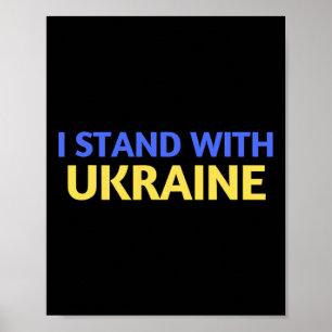 I Stand With Ukraine Support And Pray For Ukraine Poster