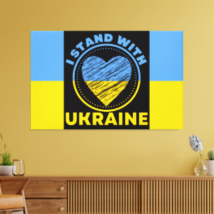 I STAND WITH UKRAINE - SUPPORT CANVAS PRINT