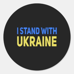 I Stand With Ukraine Support Peace And Save Ukrain Classic Round Sticker