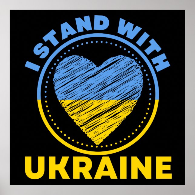 I STAND WITH UKRAINE - SUPPORT POSTER (Front)